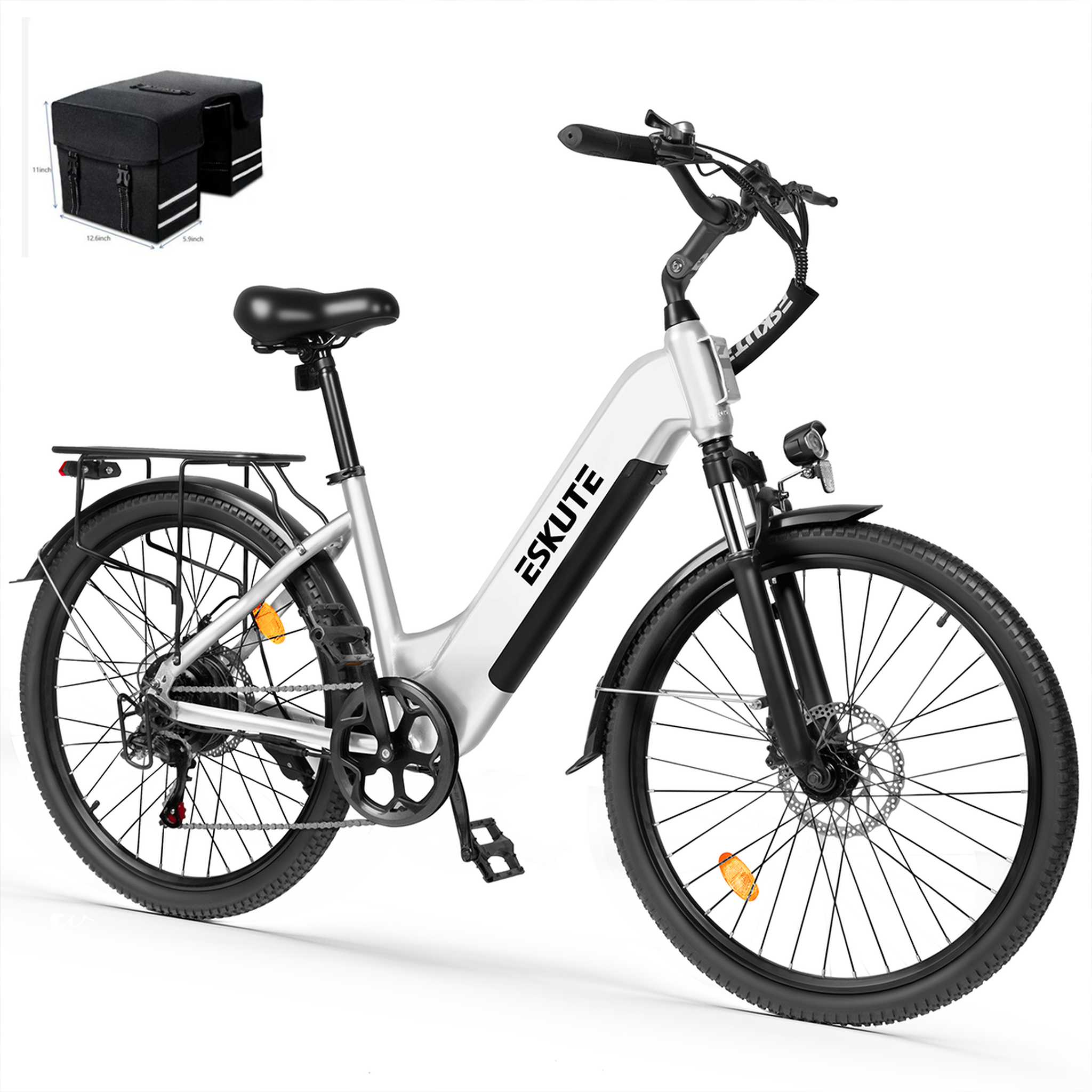 Voir la diapositive 1 : ESKUTE Vélo de ville électrique ESKUTE C202, Step-Through 26