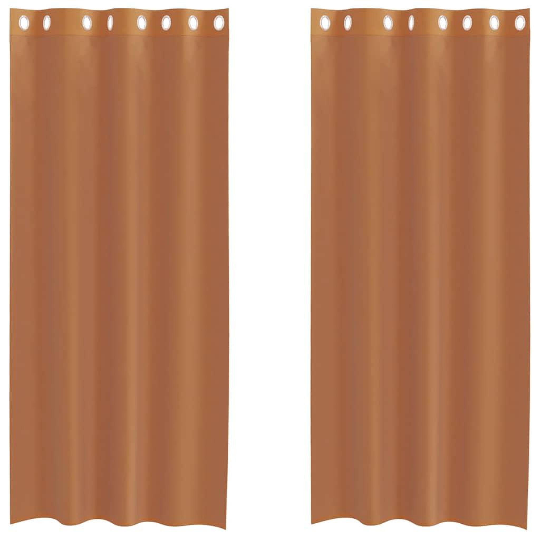 Voir la diapositive 2 : VIDAXL Rideaux en voile avec œillets 2 pcs terre cuite
