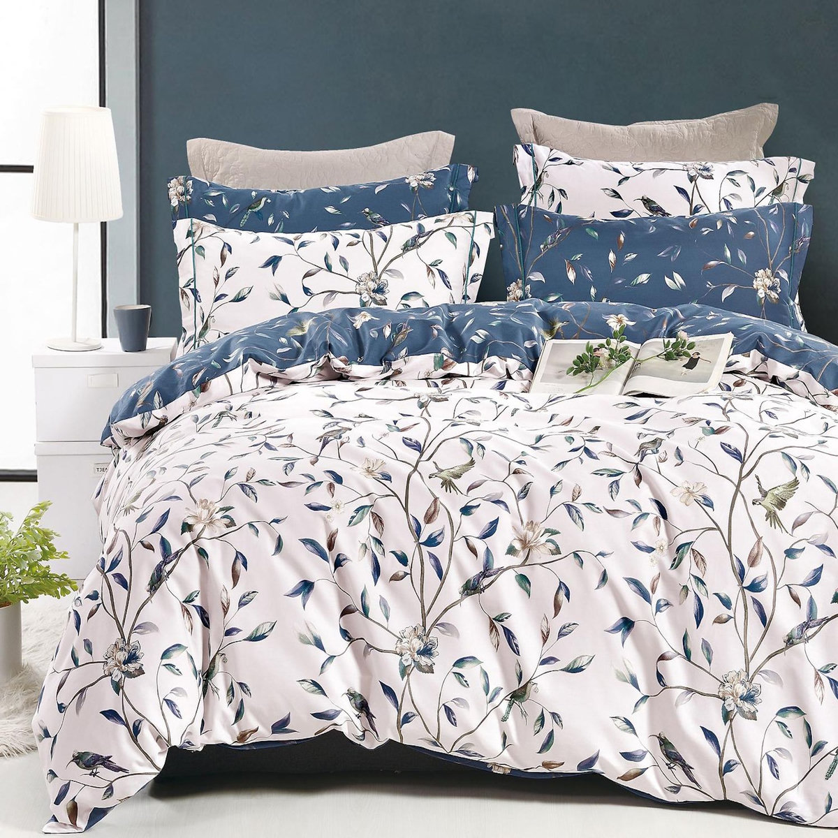 Home collection Parure housse de couette en polycoton Celyss