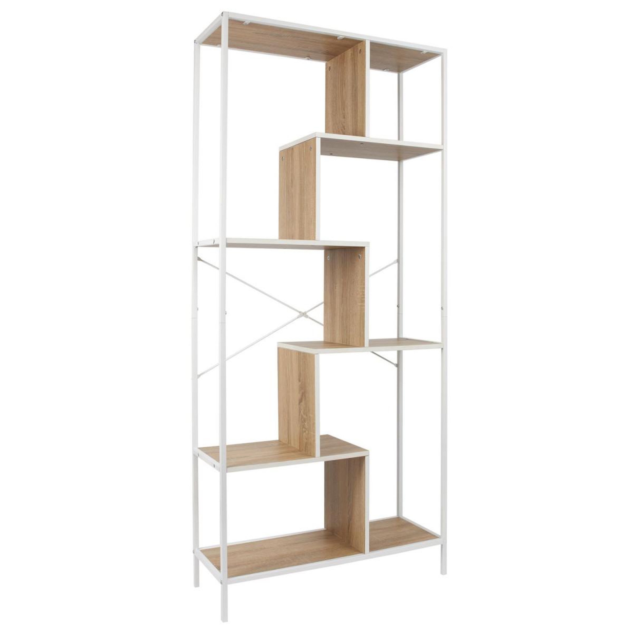 Voir la diapositive 2 : The Home Deco Factory Étagère design  edison 180cm naturel & blanc