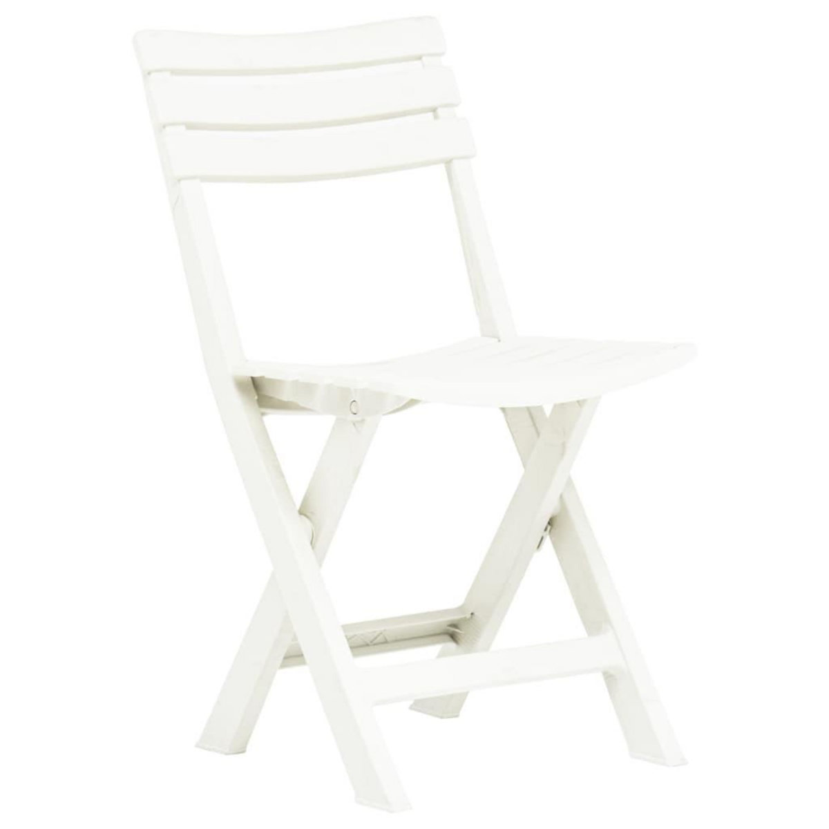 VIDAXL Chaises de jardin pliables lot de 2 Plastique Blanc