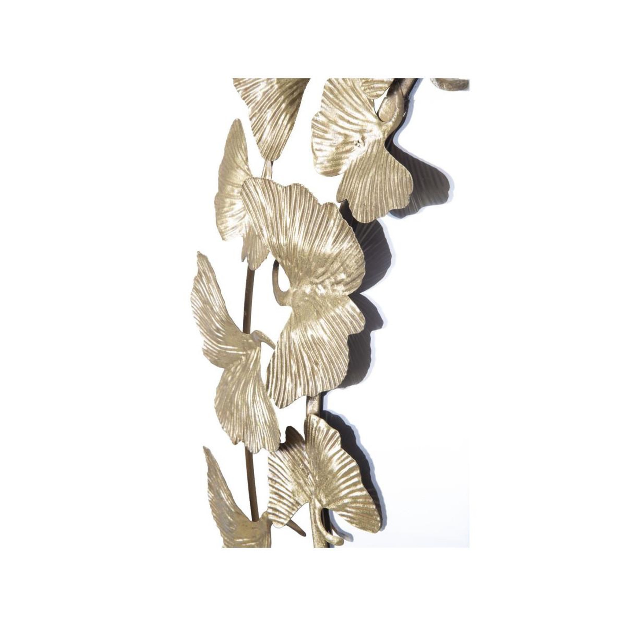 Voir la diapositive 2 : Paris Prix Miroir mural design  feuilles  87cm or
