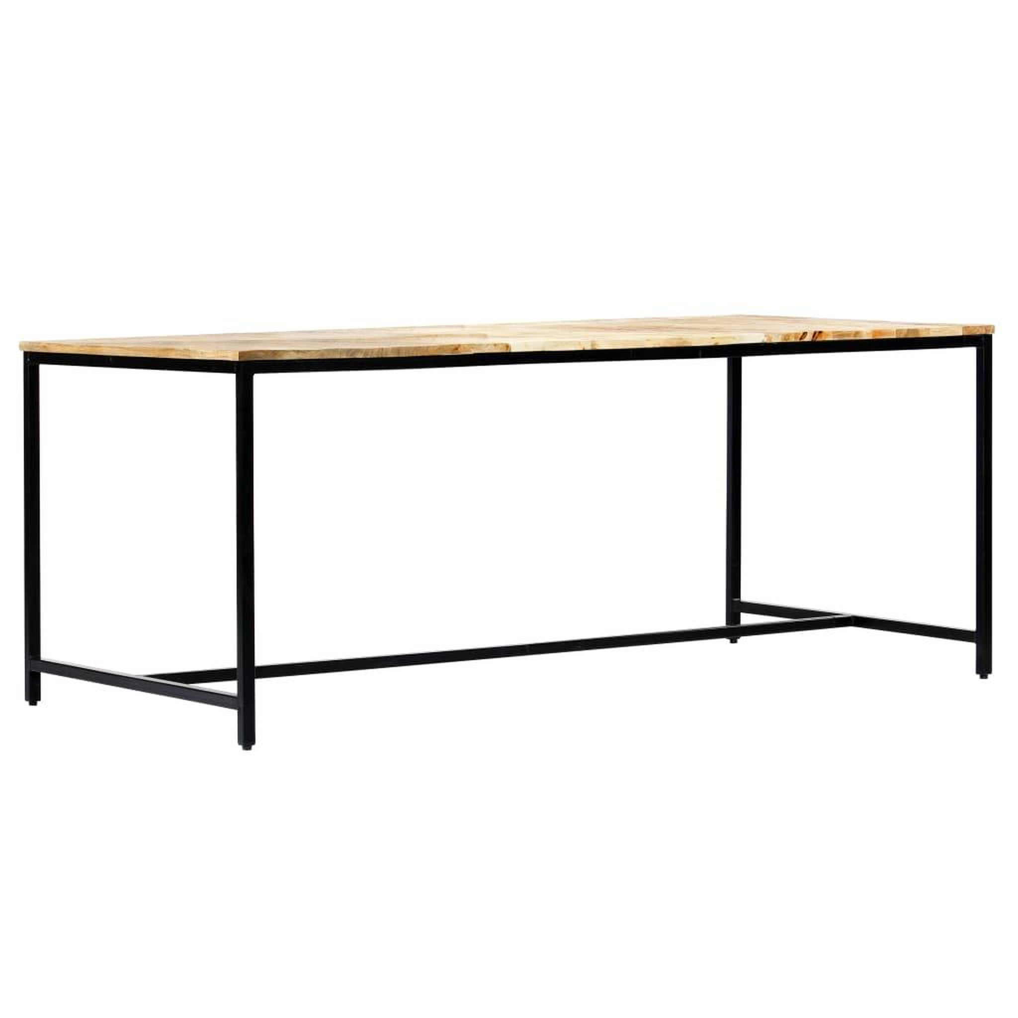 Voir la diapositive 2 : VIDAXL Table a manger 180x90x75 cm Bois de manguier massif brut