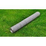 VIDAXL Grillage pour voliere Acier galvanise 25 x 1 m Argente