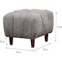 Voir la diapositive 3 : Habitat et Jardin Ottoman pour canapé droit  Matignon  - 70 x 70 x 46 cm - Gris