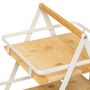 Voir la diapositive 2 : FIVE Étagère de Cuisine 2 Niveaux en Bambou  Ordera  30cm Naturel & Blanc