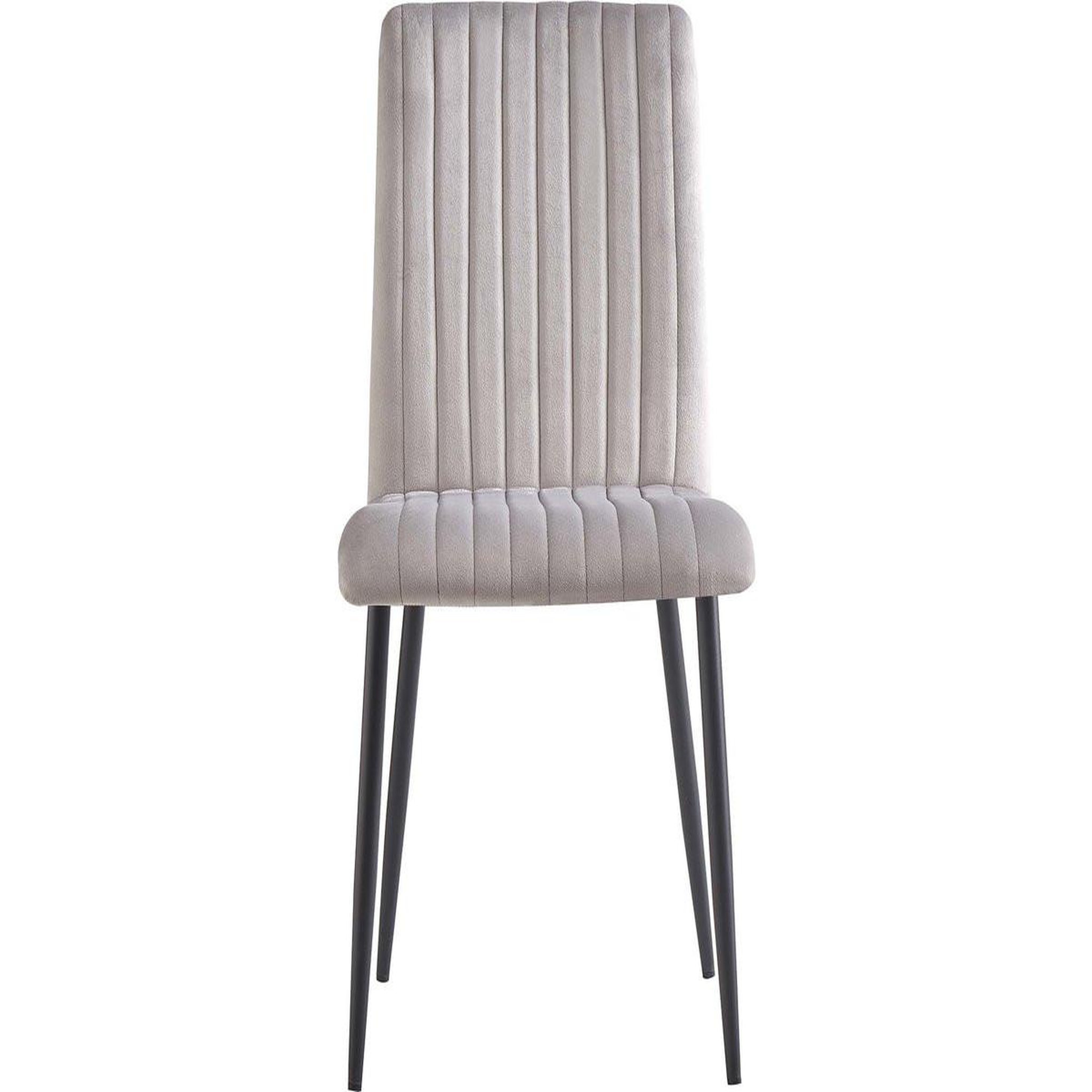 Voir la diapositive 2 : Habitat et Jardin Lot de 2 chaises en velours  henley  - gris clair