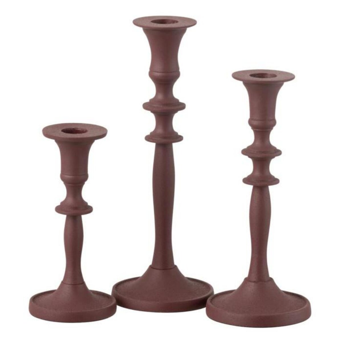 Paris Prix Lot de 3 Chandeliers  Lise  23cm Bordeaux