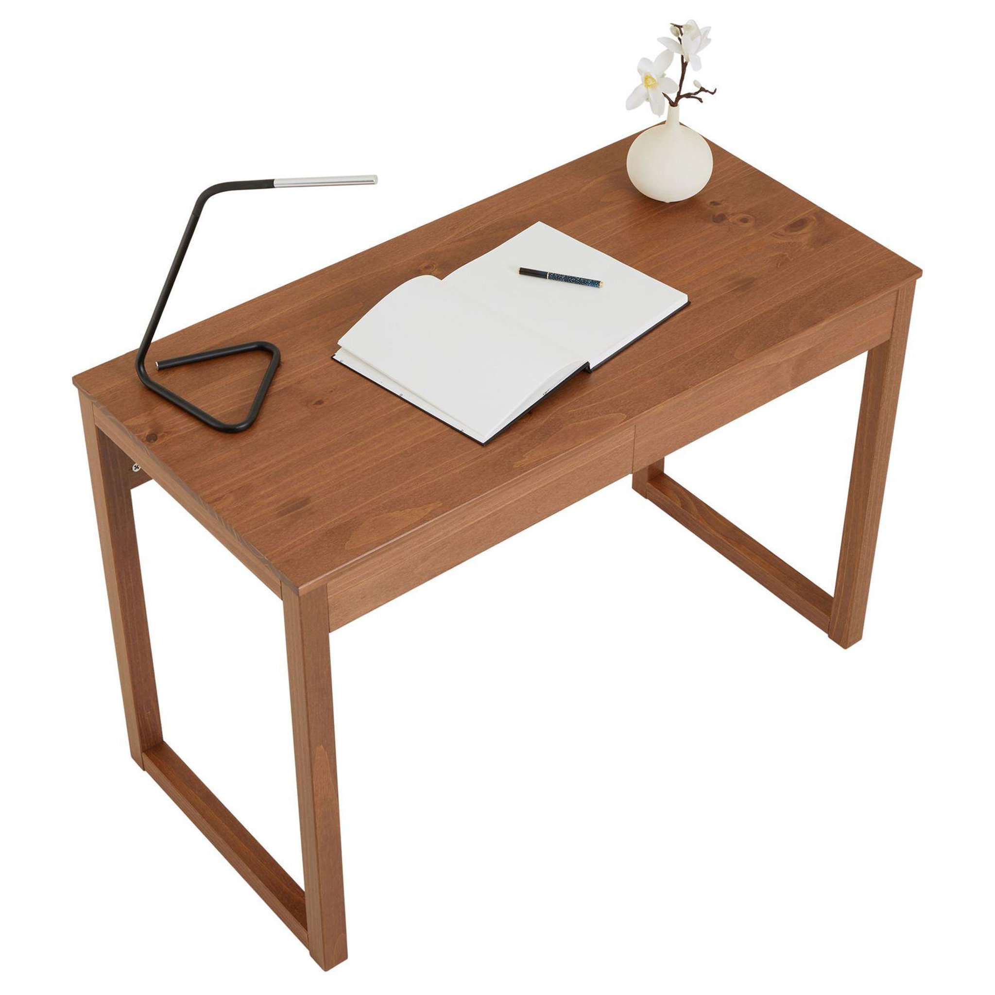 Voir la diapositive 5 : IDIMEX Bureau noah 2 tiroirs, en pin massif