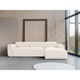 Voir la diapositive 4 : BEST MOBILIER Felix - canapé modulable d'angle droit 4 places en tissu texturé