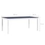 Voir la diapositive 6 : VIDAXL Table a manger Blanc et gris 180x90x73 cm Bois de pin