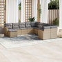 Voir la diapositive 1 : VIDAXL Salon de jardin et coussins 11 pcs melange beige resine tressee
