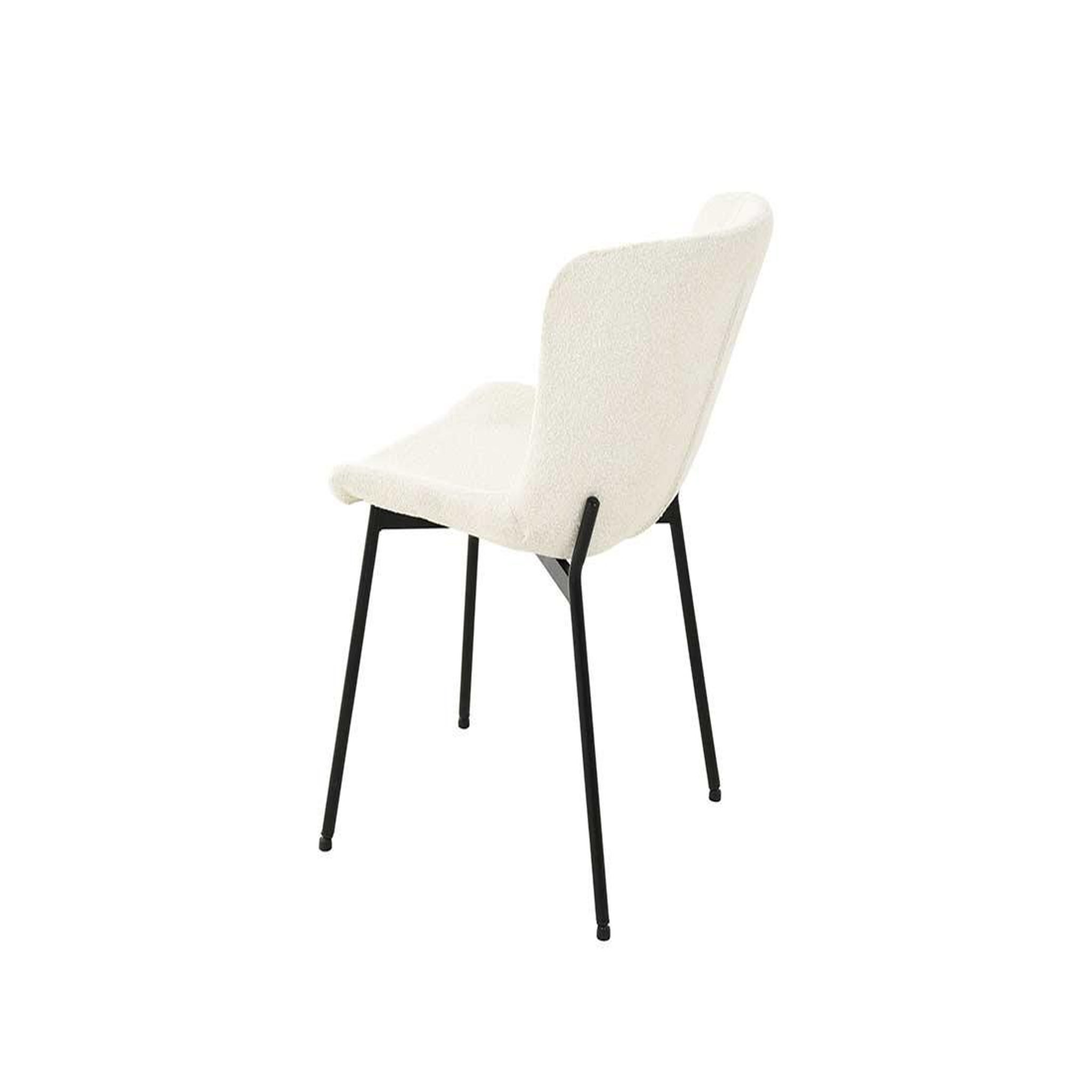 Voir la diapositive 5 : LISA DESIGN Castillo - lot de 4 chaises - beige - en tissu bouclette