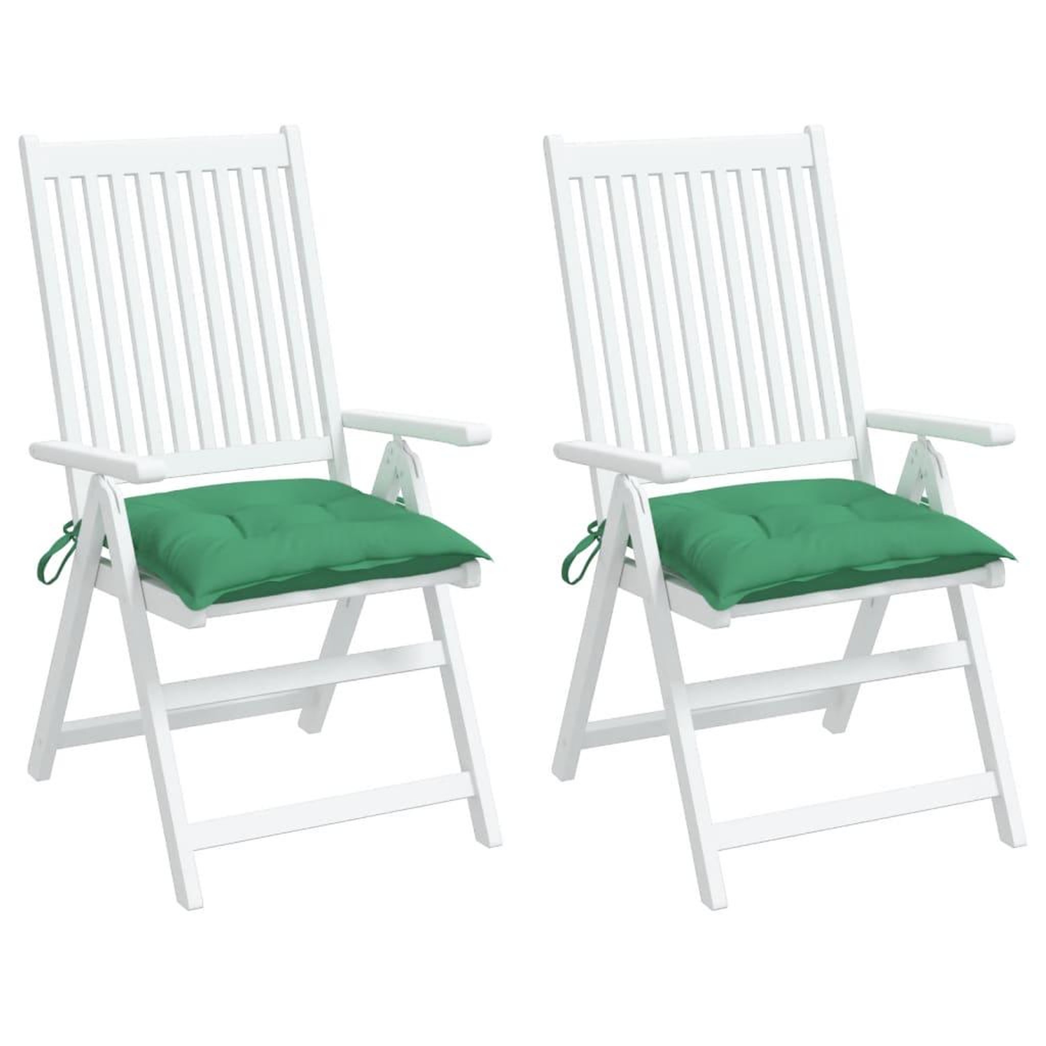 Voir la diapositive 4 : VIDAXL Coussins de chaise lot de 2 vert 50x50x7 cm tissu oxford