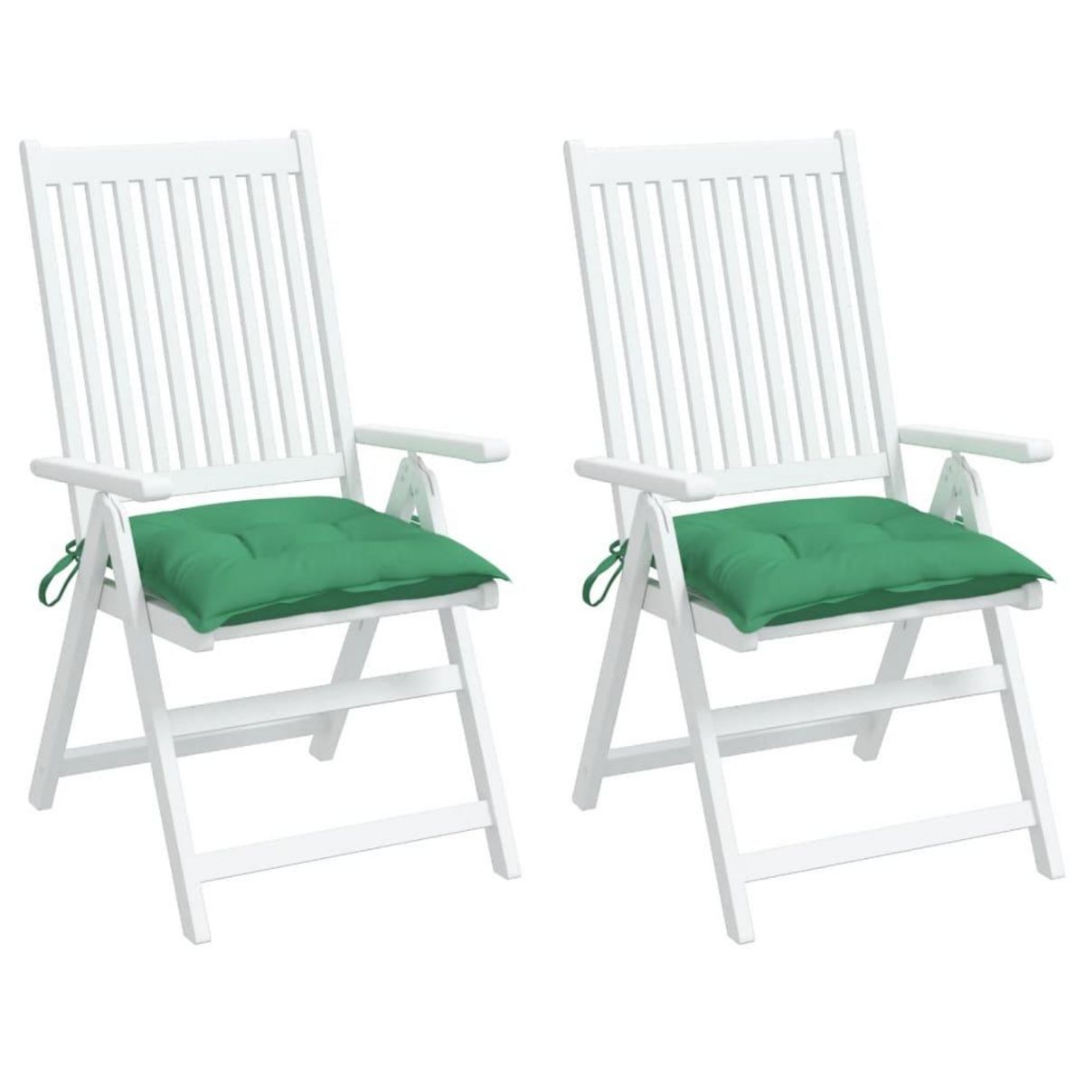 VIDAXL Coussins de chaise lot de 2 vert 50x50x7 cm tissu oxford