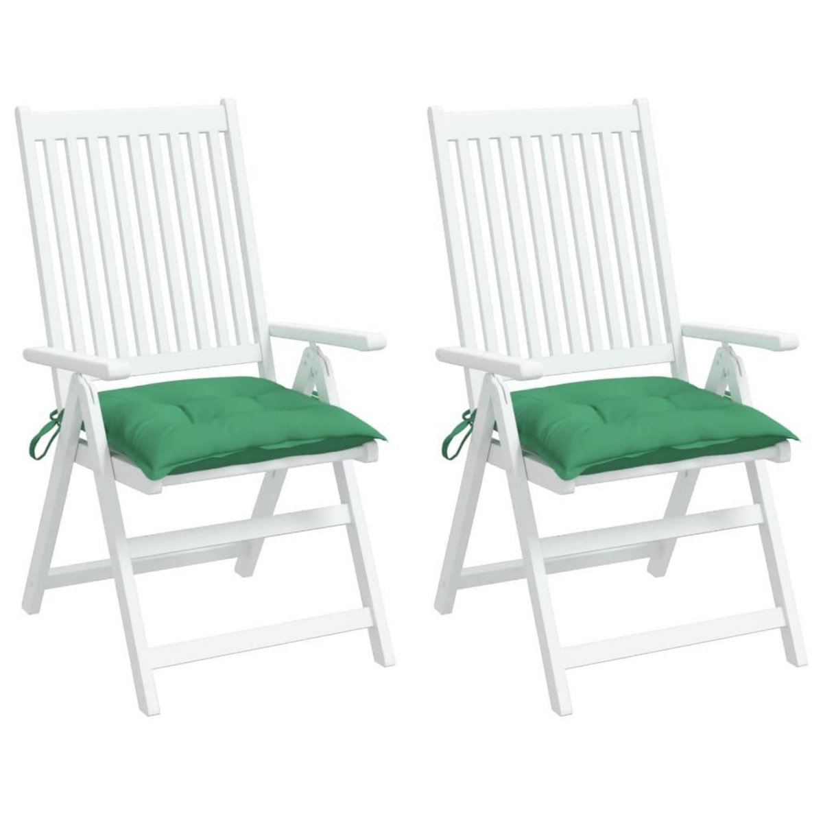 VIDAXL Coussins de chaise lot de 2 vert 50x50x7 cm tissu oxford
