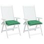 Voir la diapositive 4 : VIDAXL Coussins de chaise lot de 2 vert 50x50x7 cm tissu oxford