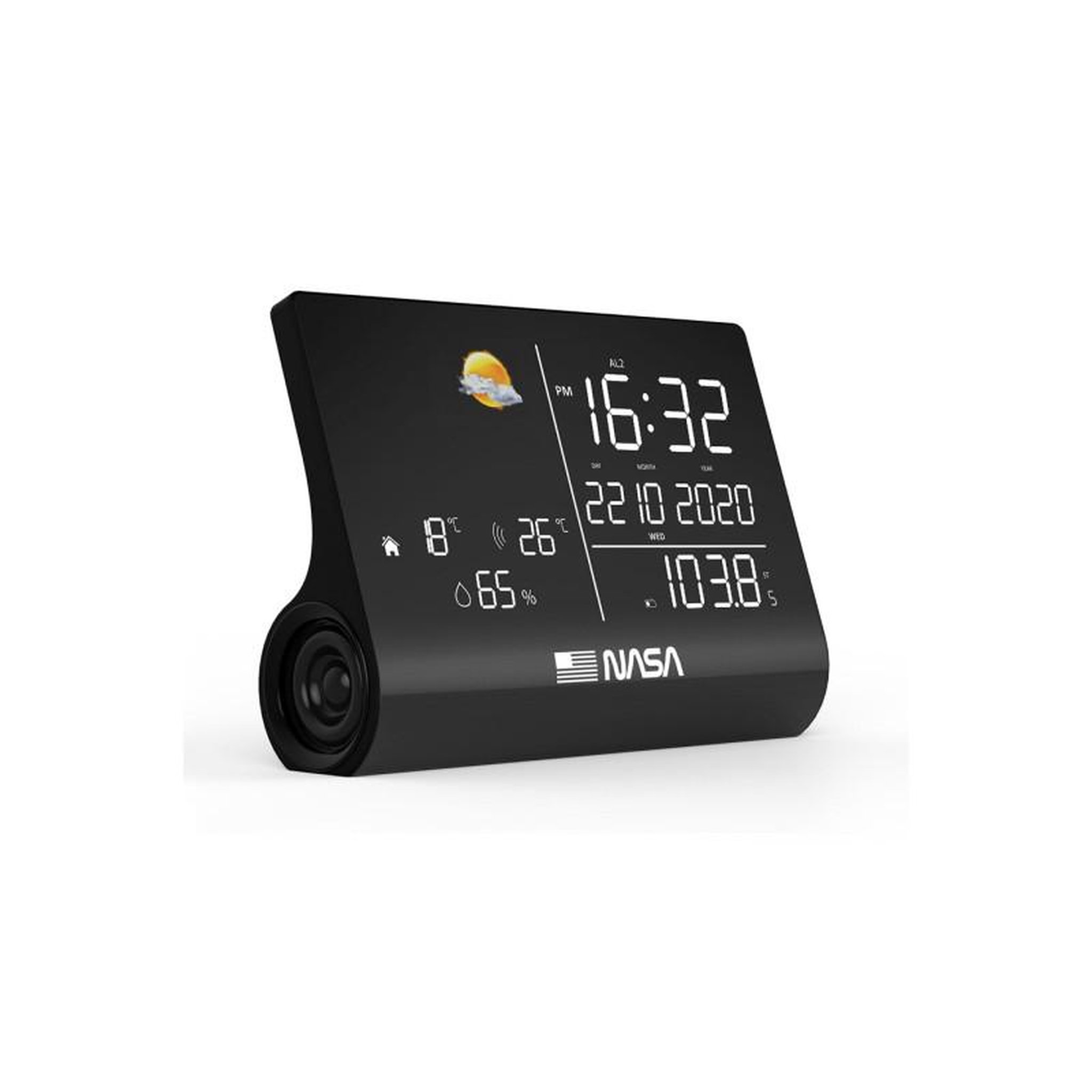 Voir la diapositive 2 : NASA Radio réveil Nasa WSP 1300BK Noir