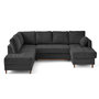 Voir la diapositive 1 : LISA DESIGN Anna - canapé panoramique d'angle gauche 7 places convertible avec coffre en velours texturé