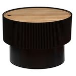 ATMOSPHERA Table basse coffre en bois ENOLA. Coloris disponibles : Blanc, Noir