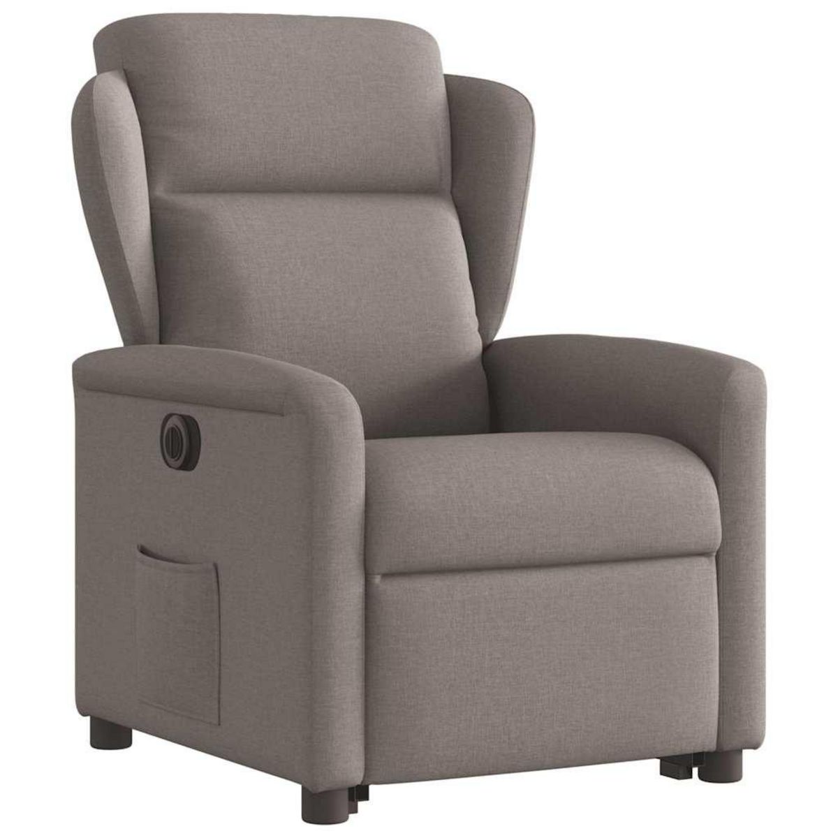 VIDAXL Fauteuil inclinable electrique taupe tissu