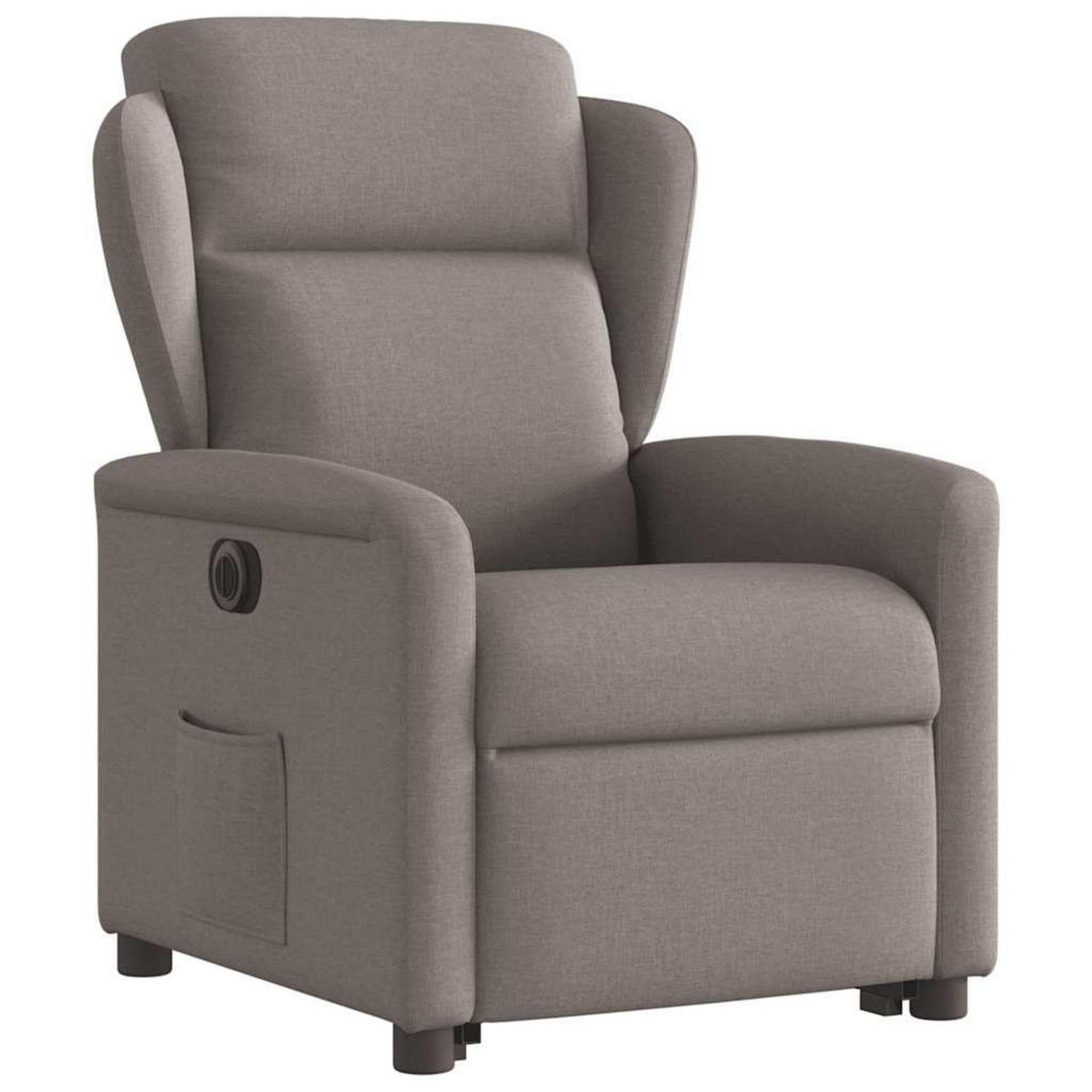 VIDAXL Fauteuil inclinable electrique taupe tissu