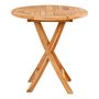 Voir la diapositive 5 : HOUSE NORDIC Table de jardin en teck OVIEDO Ø 70 cm