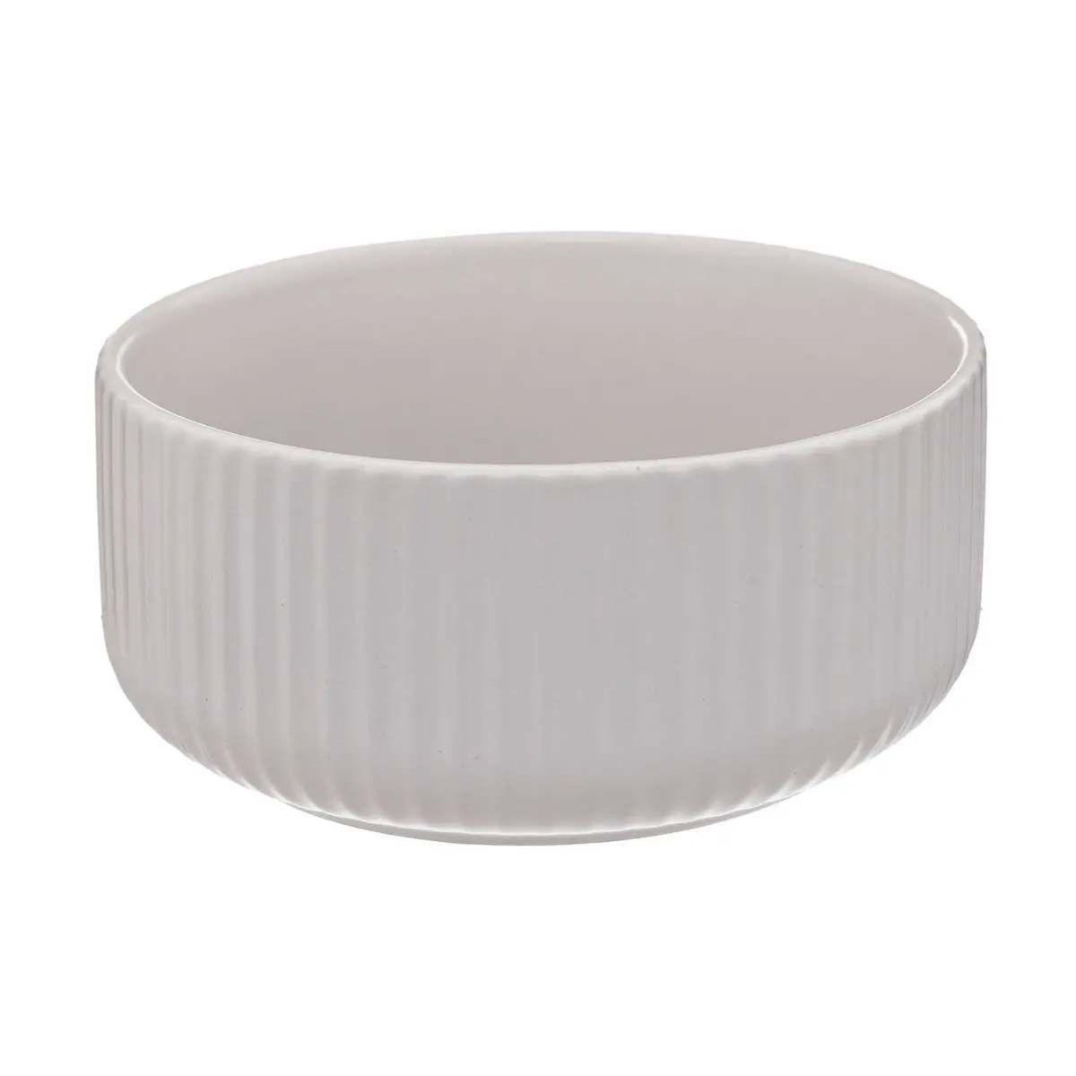 SECRET DE GOURMET Lot de 6 Coupelles  Côtelé  80cl Blanc