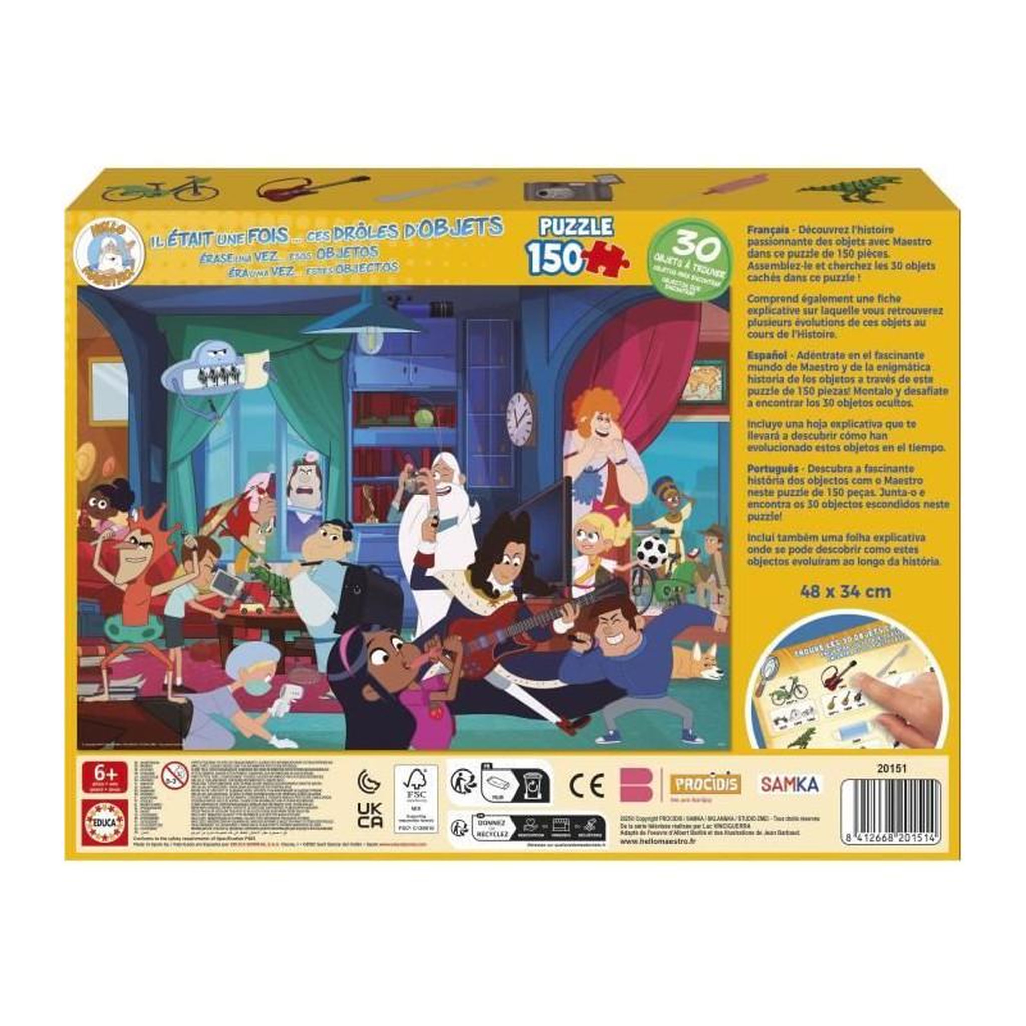 Voir la diapositive 4 : EDUCA Puzzle - EDUCA - Il était une fois... Ces drôles d´objets - 150 pieces