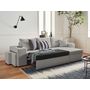 Voir la diapositive 3 : BEST MOBILIER California - canapé d'angle réversible convertible - avec coffre, tablette et poufs - en velours côtelé - 4 places