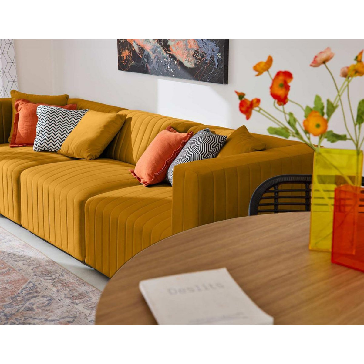 LISA DESIGN Nova - canapé modulable 3 places - en velours