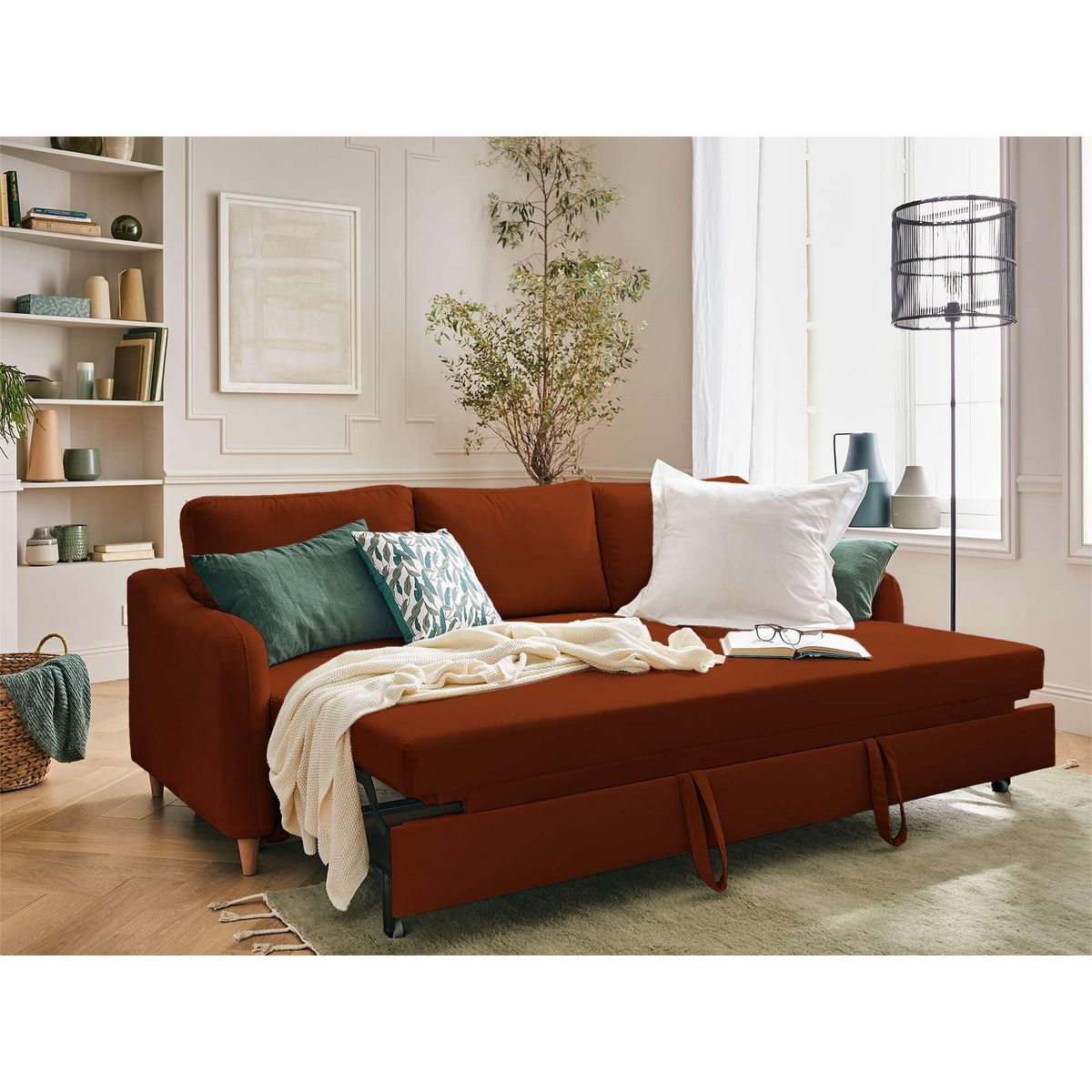 LISA DESIGN Will - canapé 3 places - convertible - en tissu