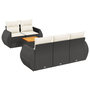 Voir la diapositive 2 : VIDAXL Salon de jardin 6 pcs avec coussins noir resine tressee