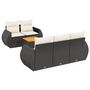 Voir la diapositive 2 : VIDAXL Salon de jardin 6 pcs avec coussins noir resine tressee