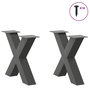 Voir la diapositive 3 : VIDAXL Pieds de table basse forme de X 2 pcs anthracite 60x(42-43) cm
