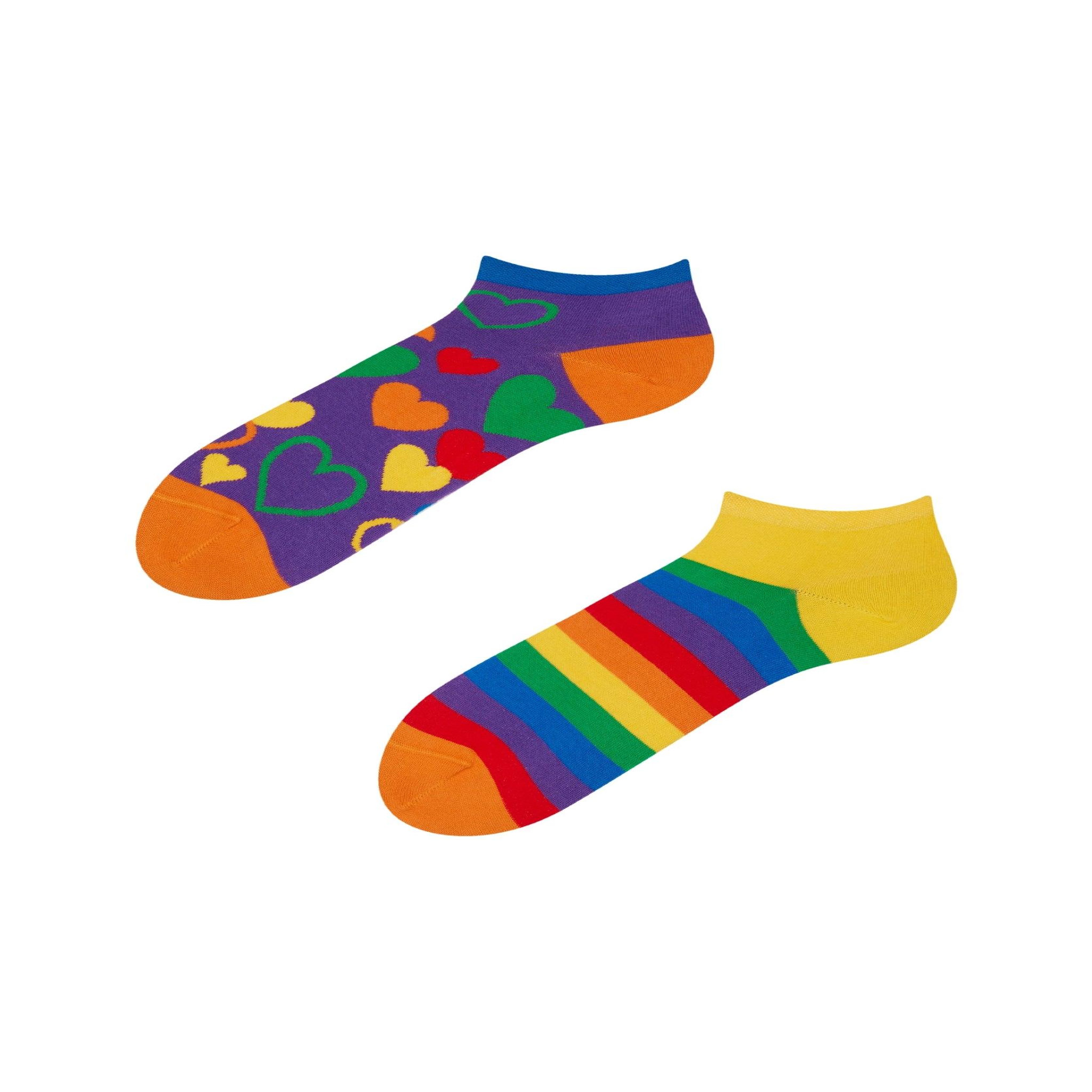 DEDOLES Socquettes cœurs arc-en-ciel. Coloris disponibles : Multicolore