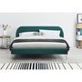 Voir la diapositive 3 : CONCEPT USINE Structure de lit 140 x 190 cm en velours et laiton vert PHOENIX