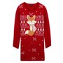 INEXTENSO Robe longue de Noël rouge renard femme