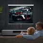 Voir la diapositive 2 : HOMCOM Écran de projection home-cinéma TV format 4:3 84 pouces 4K HD métal PVC blanc