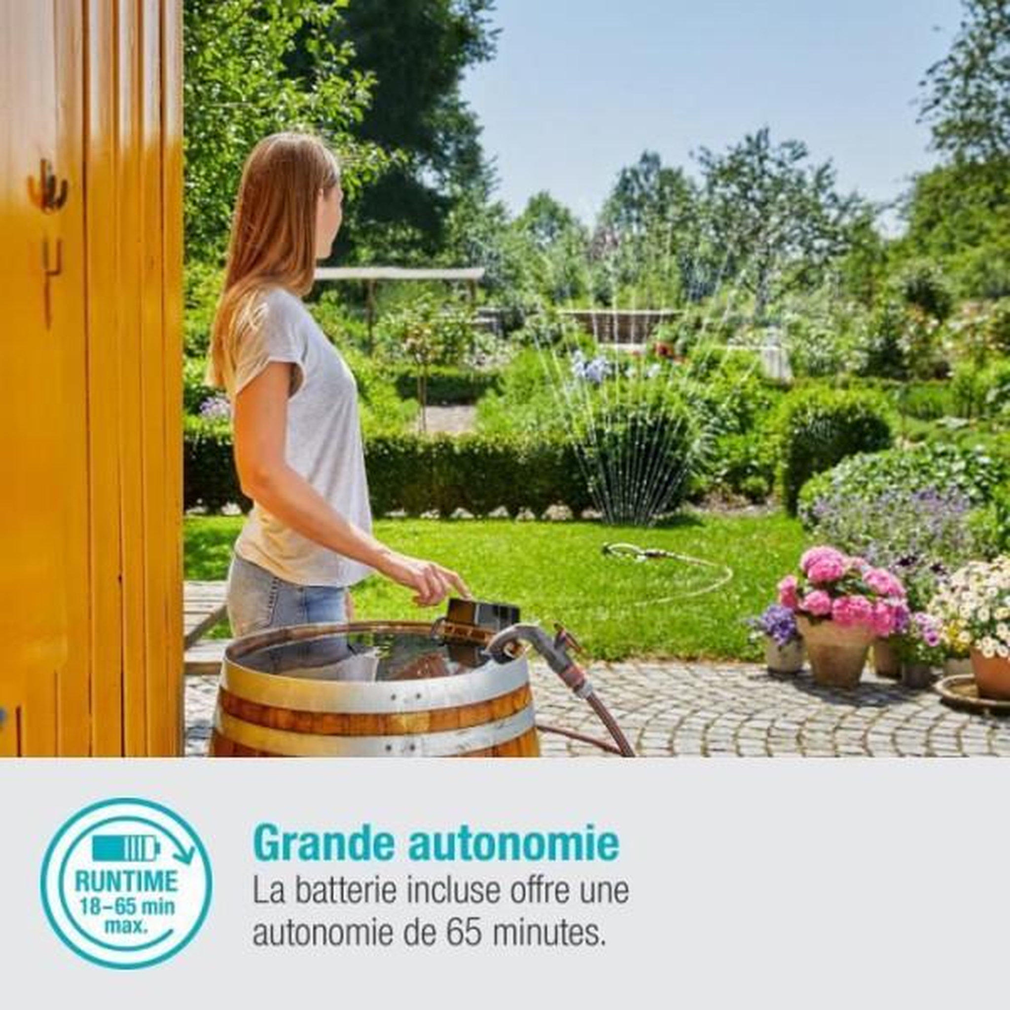 Voir la diapositive 6 : Gardena GARDENA Pompe pour collecteur deau de pluie 2000/2 18V P4A
