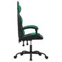 Voir la diapositive 4 : VIDAXL Chaise de jeu pivotante Noir et vert Similicuir