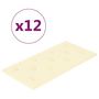 Voir la diapositive 2 : VIDAXL Panneaux muraux 12 pcs Creme 60x30 cm Similicuir 2,16 m^2
