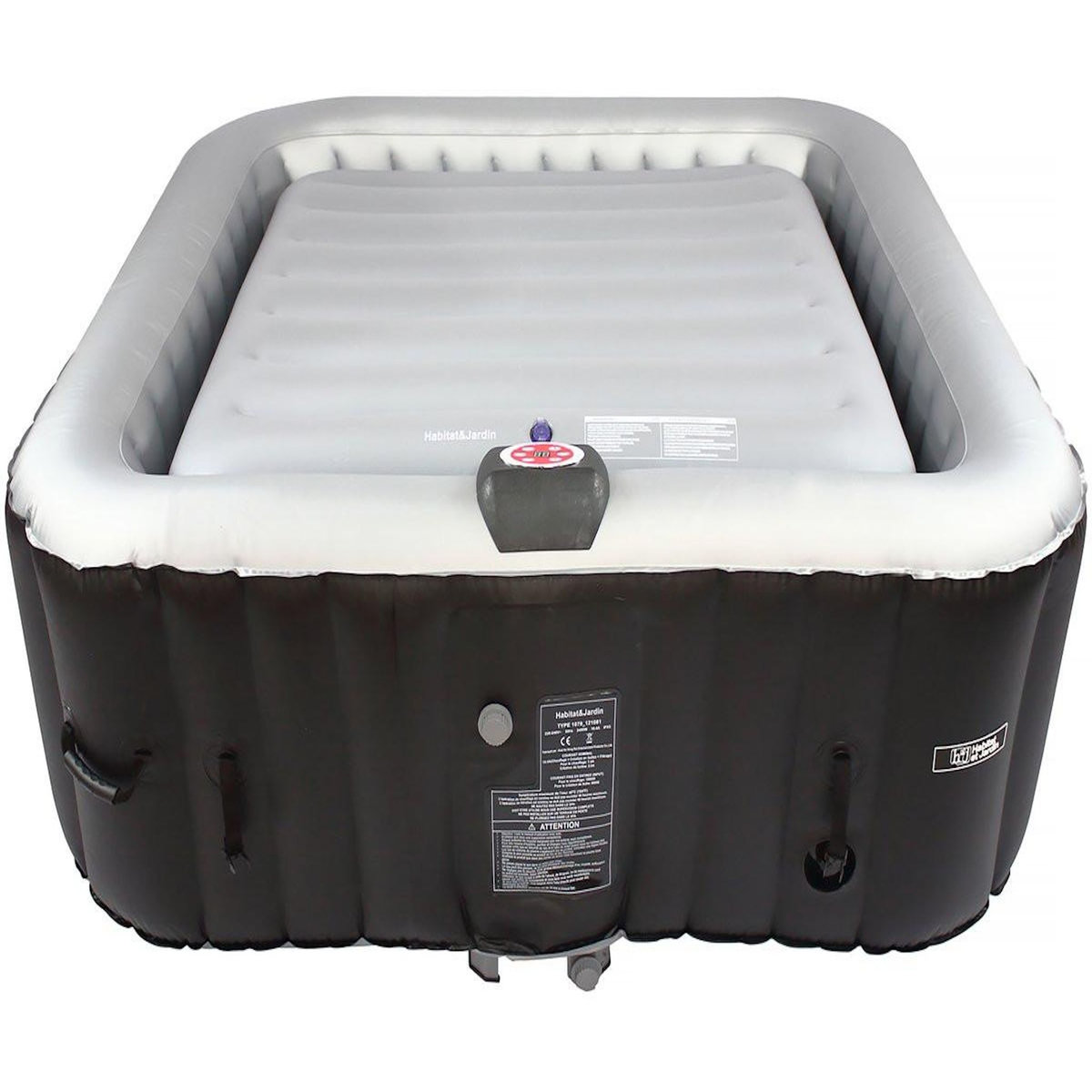 Habitat et Jardin Couverture gonflable pour - 134 x 134 cm - Grise