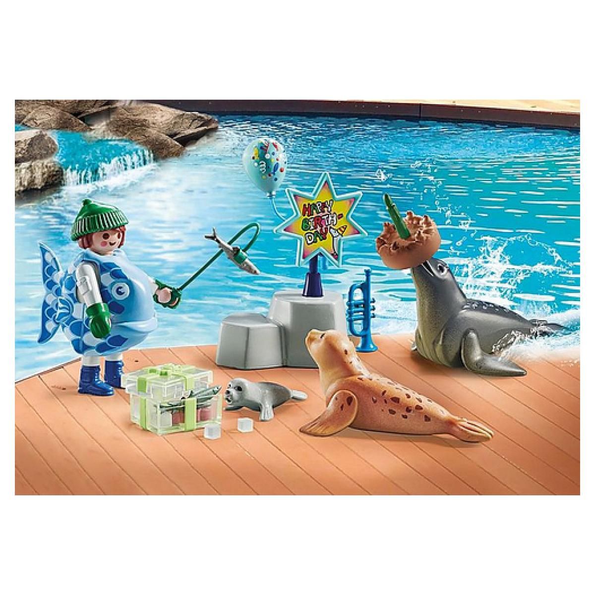 PLAYMOBIL 71448 Animatrice avec otarie et phoques