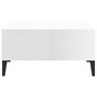 Voir la diapositive 4 : VIDAXL Table basse blanc brillant 60x60x30 cm bois d'ingenierie