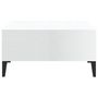 Voir la diapositive 4 : VIDAXL Table basse blanc brillant 60x60x30 cm bois d'ingenierie