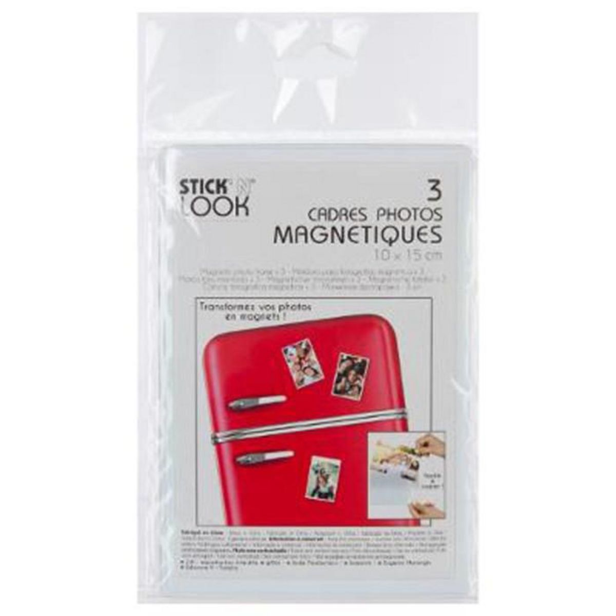 ATMOSPHERA Lot de 3 Cadres Photo  Magnet  10x15cm Transparent