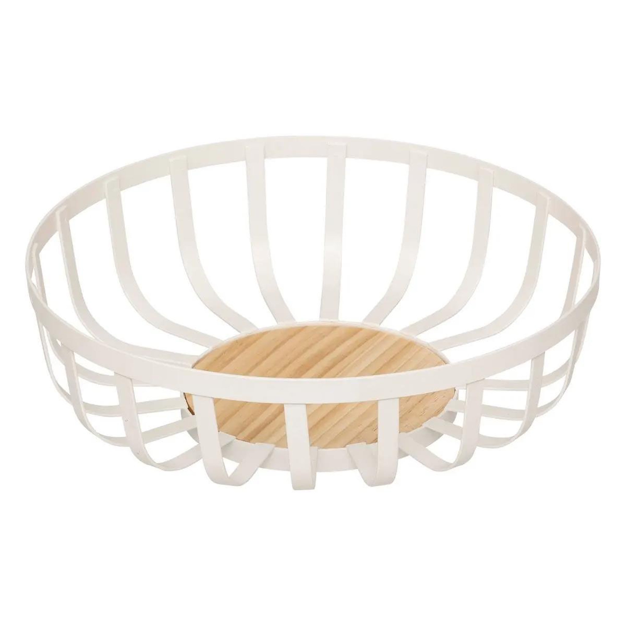 FIVE Corbeille à fruits en métal  balm  28cm blanc