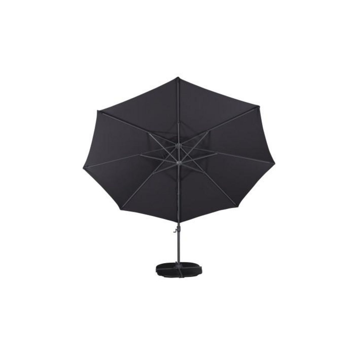 Paris Prix Parasol Déporté Rotatif  Leeds  345cm Noir