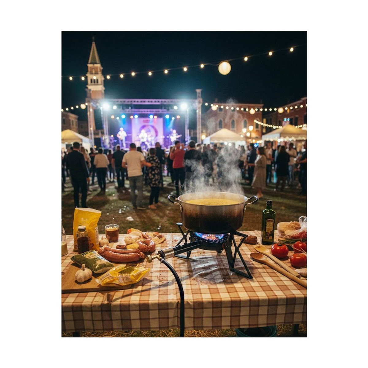 INTEC Rechaud gaz fonte véritable 7.5 kW 3 pieds Traiteur Réchaud portable Gaz Butane ou Propane Puissance réglable